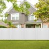 2-Pack Outdoor Picket Fence with 3 Cuspidal Foot Stakes