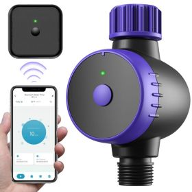 Bluetooth Sprinkler Timer, WiFi Smart Irrigation Water Timer, Wireless Remote APP & Voice Control, Rain Delay/ Manual/ Automatic Watering System (Color: as picture)