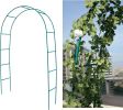 Black Garden Arch Arbors, Trellis for Climbing Plants Outdoor 6-8ft, Two Way Assemble Wedding Decoration Metal Arch