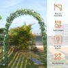 Black Garden Arch Arbors, Trellis for Climbing Plants Outdoor 6-8ft, Two Way Assemble Wedding Decoration Metal Arch